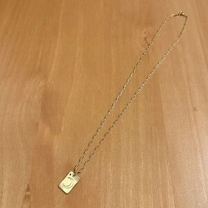 Hermina Athens Tarot Card Gold Moon Pendant Necklace